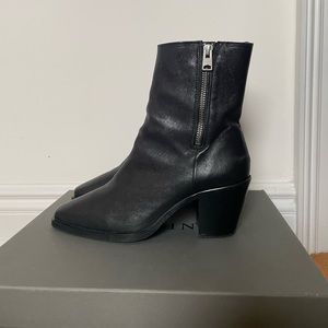 All Saints Cohen Leather Boots in Black sz us 8